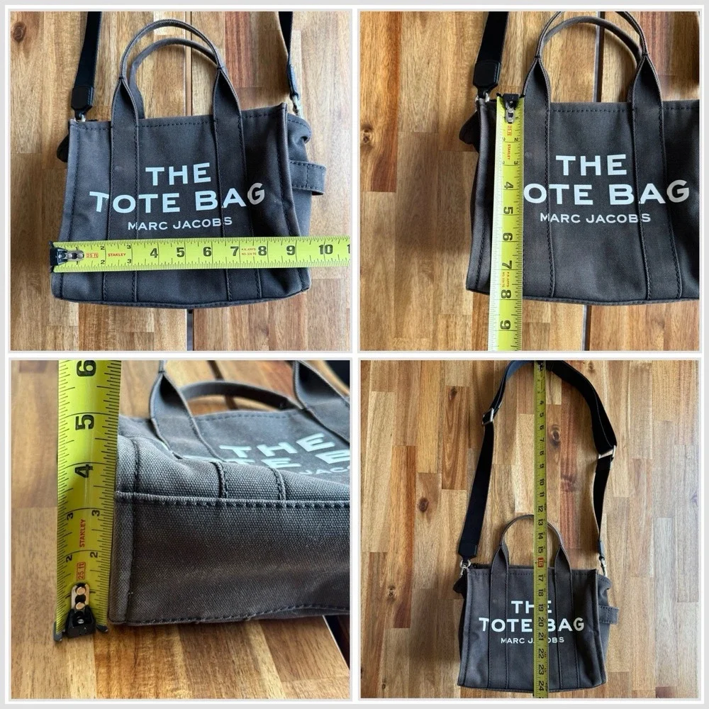 Marc Jacobs The Canvas Tote Bag Black with Detachable Strap~FADED~ NO RETURNS